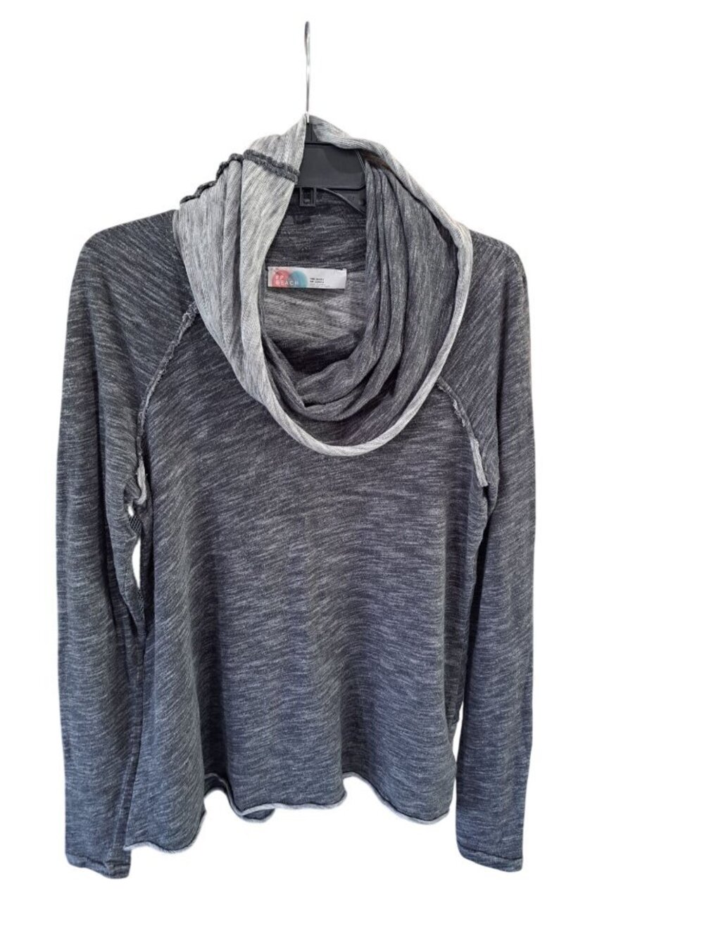 Free People Beach Cocoon Funnel Neck Sweatshirt Gray Long Sleeve Top Women's S - Picture 10 of 10